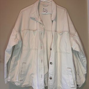 Stoosh Cream Jean Jacket Oversized Fit